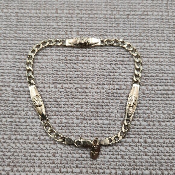 Jewelry - 7.5 Inch 14k Gold Filled Elephant Animal Chain Bracelet A7234